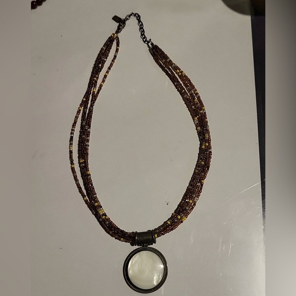 vintage sterling silver peyote bird Necklace